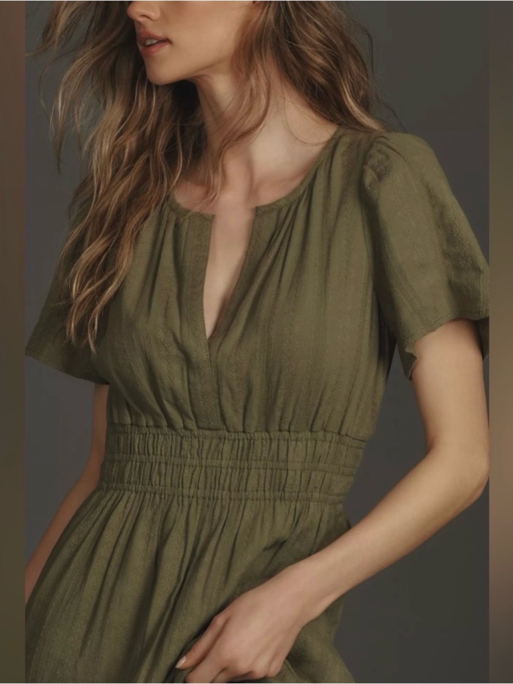 Anthropologie Somerset Maxi Dress Green size 1X Women’s - Picture 3 of 7